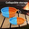 Foldable Silicone Bowl for Pet Outdoor Travel Bowl Dog Food Water Bowl 2pcs Portable Dog Bowl with Hook Cats Dishware