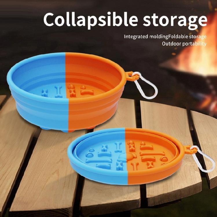 Foldable Silicone Bowl for Pet Outdoor Travel Bowl Dog Food Water Bowl 2pcs Portable Dog Bowl with Hook Cats Dishware