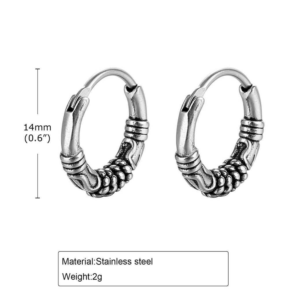 Vnox Stainless Steel Geometric Hoop Earrings for Men Women, Gold Silver Color Anti Allergy Earrings, Hypoallergenic Ear Jewelry