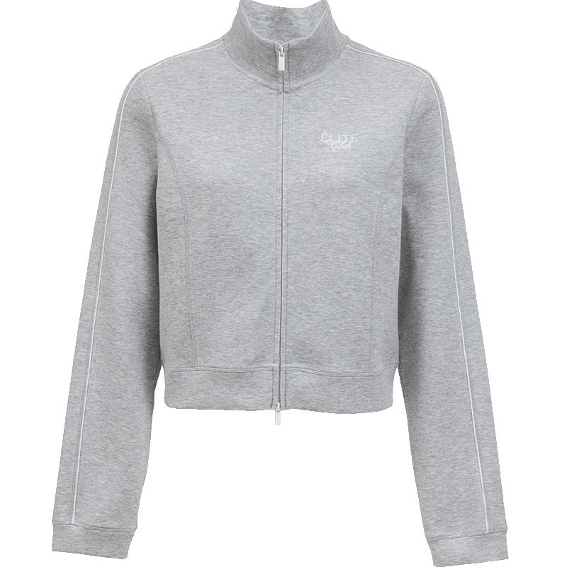 ONLY Women s Embroidered Two-Way Zip Cardigan Sweatshirt M