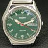 VINTAGE SEIKO AUTOMATIC 6309A JAPAN MENS GREEN COLOR DIAL WATCH a700501-5 R203-a700501