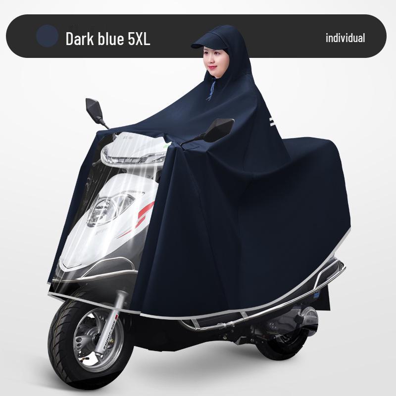 Unisex Electric Car Raincoat: Long, Full-Body, Extra Thick, Waterproof Poncho for Motorcycle Use