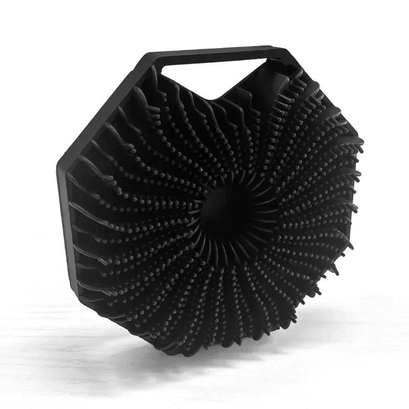 

Многоугольная силиконовая щетка для душа Ручная очистка кожи Массаж головы Отшелушивание Щетки для ванны Скраб для тела Товары для ванной чёрный