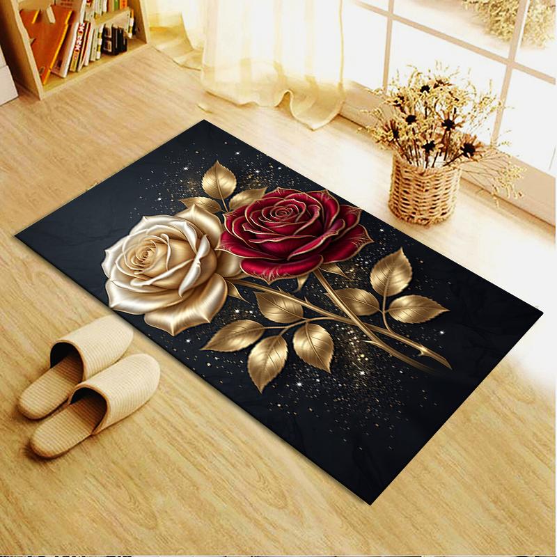 2025 New Rose Carpet Rug for Living Room Bedroom Home Sofa Decoration,Kids Play Non-slip Floor Mat