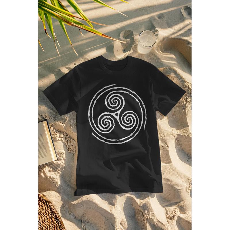 Triskelion oder Triskele Keltisches Symbol der ewigen Bewegung T-Shirt Tee Unisex Für Mann Geschenk Baumwoll-Schlafanzug Nachtwäsche