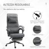 Ergonomic Office Chair with Adjustable Height, Armrests and Footrest, 66x70x115-123 cm, Grey