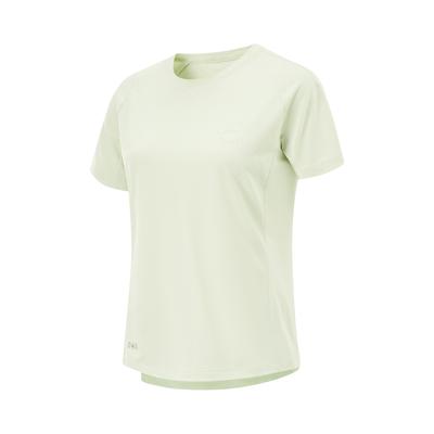 Li Ning Running Series Sports Casual Simple Solid Color Round Neck Pullover Short Sleeve T-Shirt Women T-Shirt Soft-Water-Green ATSV088-6