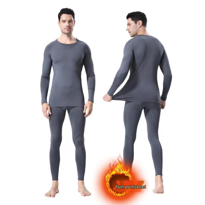Men's Fleece-Lined Winter Thermal Quick-Dry Sports Base Layer Set