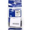 Brother TZe-S241 P-touch Label Tape, 18mm White/Black Extra Strength