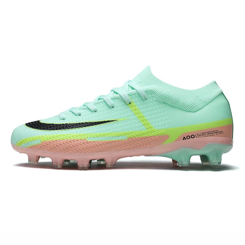 Man Nieuwste Wedstrijd Premium Kwaliteit Fg Lichtgewicht Antislip Noppen Voetbalschoenen Buiten Binnen - Futsal Trainers Voetbalschoen 36