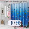 shower curtain a gradient -   With Hooks Waterproof Mildew Proof Easy Install Washable