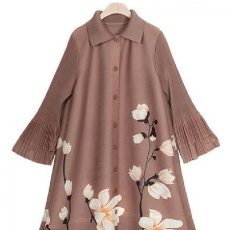 Shiz Madam Women Pleated Jacket Dress N2628