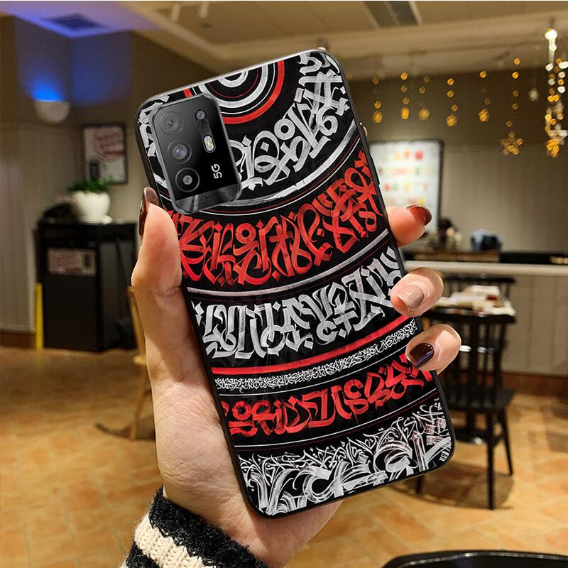 Pokras Lampas Graffiti Art Phone Case for OPPO A54 A74 A94 A53S A9 A5 A15 A16 A91 A96 A76 Reno8 8Pro Reno2 Z