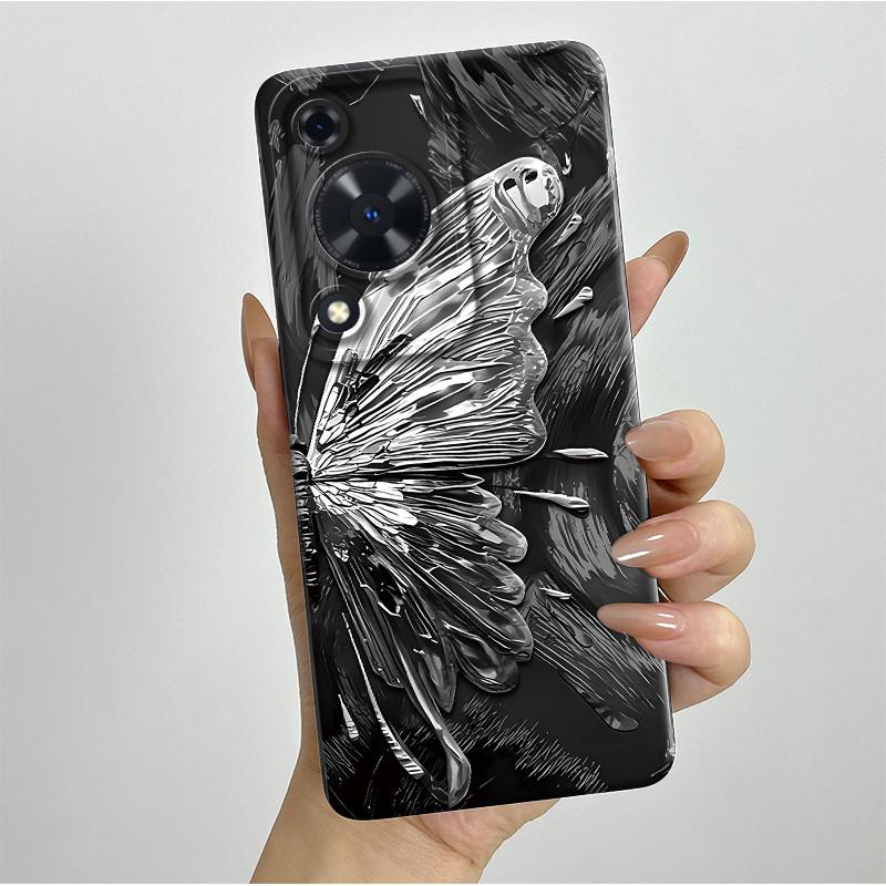 Phone Case For Huawei Nova Y72 Cases Fashion Butterfly Floral Cover For Huawei Nova Y72 NovaY72 Soft Silicone Shockproof Shell
