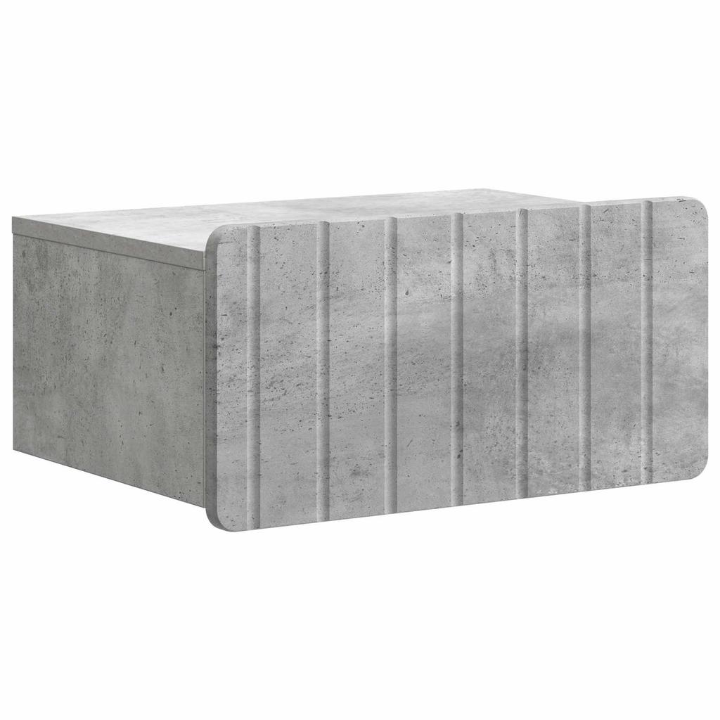 Wall Mounted Nightstand Concrete Grey 49 x 34.5 x 24 cm