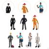 7 Pieces People Figures Human Action Figure Model Realistic Handpainted Career Statues Simulation