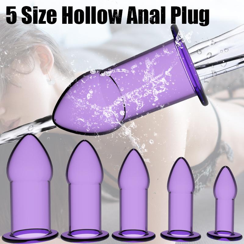 Anal Trainer Kit | Hollow Design Silicone Butt Plugs for Adults | Beginner Prostate Stimulator & Stretcher Set