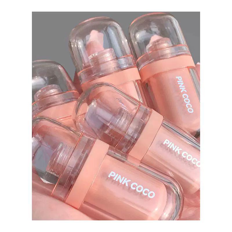 Low-Saturation Lip Gloss in Mirror-Like Popsicle Milk Tea Color, Youthful and Moisturizing, Long-Lasting, with a Natural Look for Students