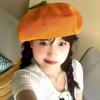 Breathable Girl Painter Hat Little Leaf Beanie Beret Cap Japanese Beret Fruit Caps  Spring Summer