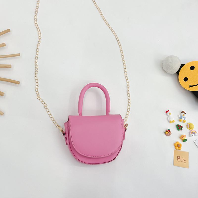 

Delightful And Practical Mini Handbag For Kids Featuring Single Shoulder Strap рожевий