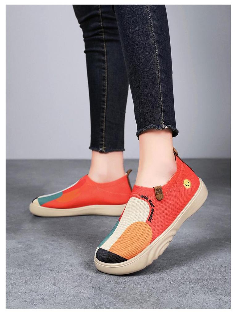 Damen Sommer Slipper Leichte Plateau Schuhe: Weiche Sohle & Atmungsaktive Freizeitsneaker