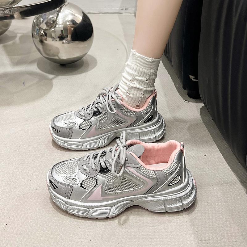 Fashion Women's Luxury Platform Sneakers Fashion Casual Shoes Women Mesh Breathable Running Shoes Vulcanized Shoes zapatillas de mujer