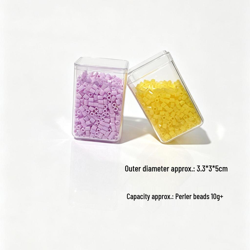 10g Strassstein-Perlen-Aufbewahrungsbox für Diamond Painting – Runder & Eckiger Perlen-Organizer
