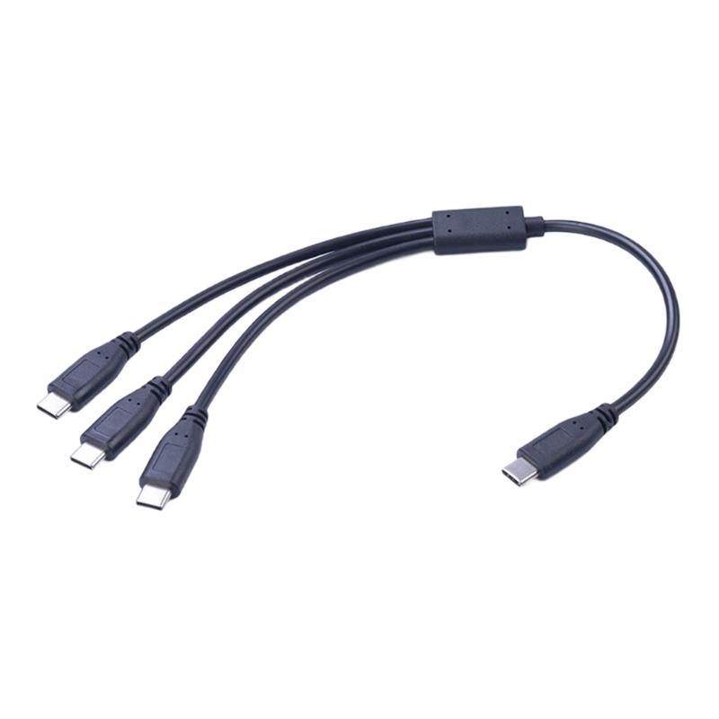 

USB-C разветвитель 1 гнездо на 3 штекера Type-C, многоадаптерный кабель, передача данных и зарядка для смартфона, ноутбука, планшета 1