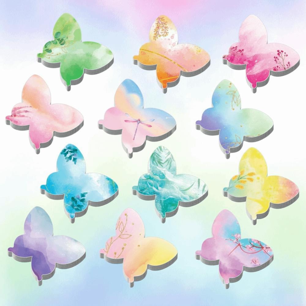 240 Sheets Butterfly Sticky Notes Colorful Adhesive Paper Self Sticky Note Pads Butterfly Shaped Decorative Writing Memo Pads