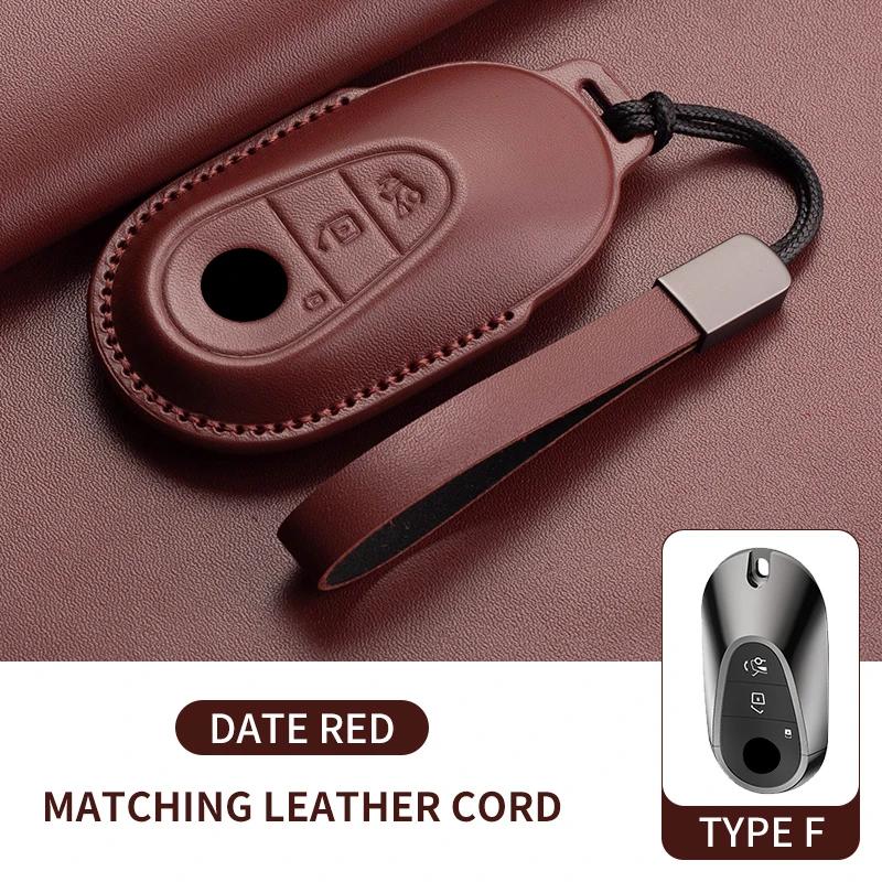 Car Key Fob Shell For Mercedes Benz A C E S G Class CLE CLA GLC W177 W205 W213 W222 X167 AMG Leather Car Remote Key Case Cover