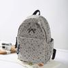 Schoolbag Velvet Backpack Women's High-value Bow Middle School Student Backpack Korean Corduroy Commuting Light Schoolbag