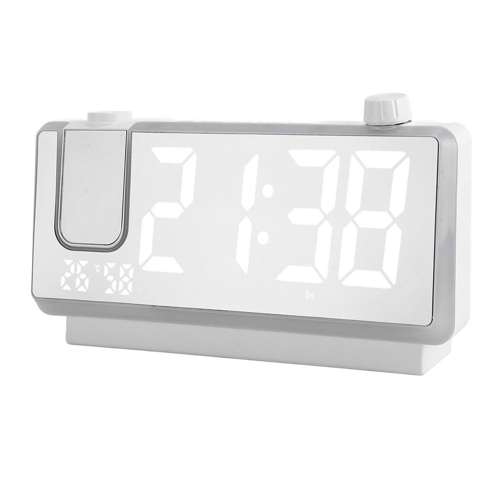 LED Projection Clock Large Display Color Screen Mirror Digital Electronic for Home Bedroom Desktop Snooze Wake Up