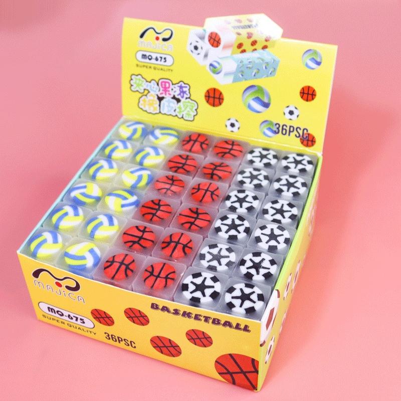 12/32/36pcs Cute Erasers Wholesale Fruit Ball Dinosaur Fun Desk Pets Pencil Erasers for School Supplies Prize Gifts Party Favors