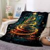 1pc Christmas Tree Blanket, Lightweight Flannel Throw Blanket for Sofa, Bed, Travel, Camping, Living Room, Office, Couch, Chair, and Bed