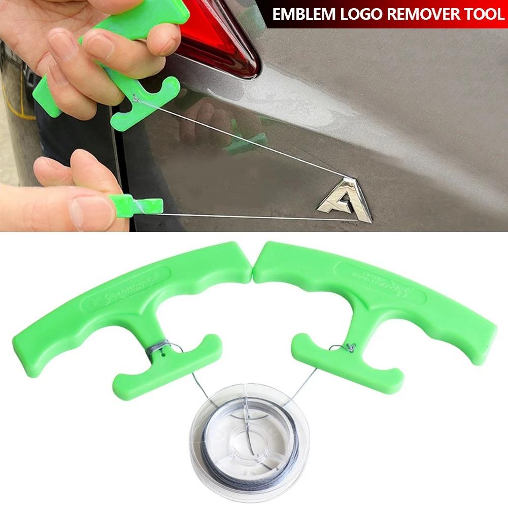 Vehicle Emblem Remover Ergonomic Portable Logo Remover Kit Green Sticker Remover Tool Labor-Saving Auto Sticker Remover