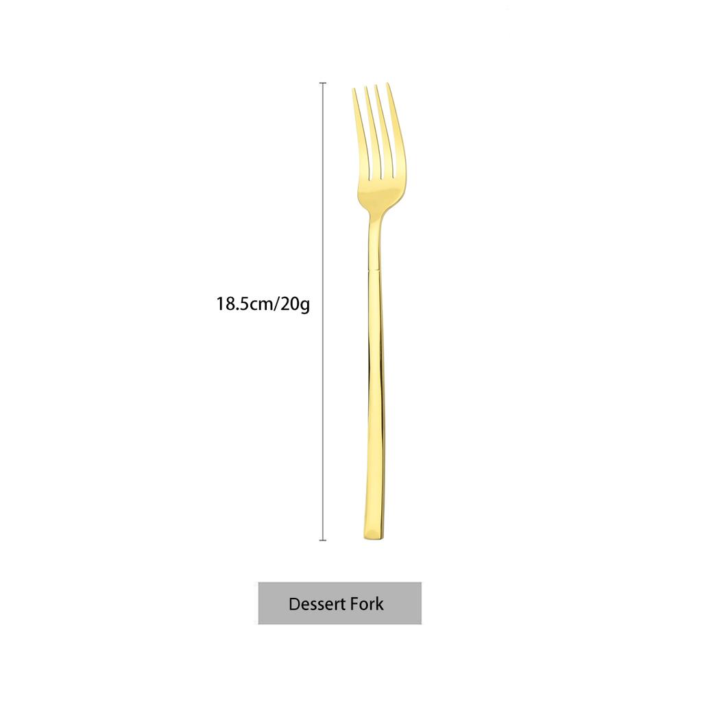 Stainless Steel Cutlery Set Mirror Black Dinnerware Set Knife Dessert Fork Coffee Tea Spoon Tableware Western Kitchen Flatware