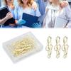 100Pcs Note Shape Paper Clips Innovative Cute Design Corrosion Resistant Gold Paper Clips for Office Home School Hospital