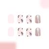 24 Piezas Uñas Postizas Cuadradas Cortas Adhesivas Brillo Cobertura Completa Uñas Postizas Simples de Presionar Suministros para Manicura para Mujer