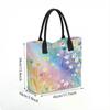  Floral Printed Tote Bag Fashion Large Capacity Casual Handbag for Daily Use