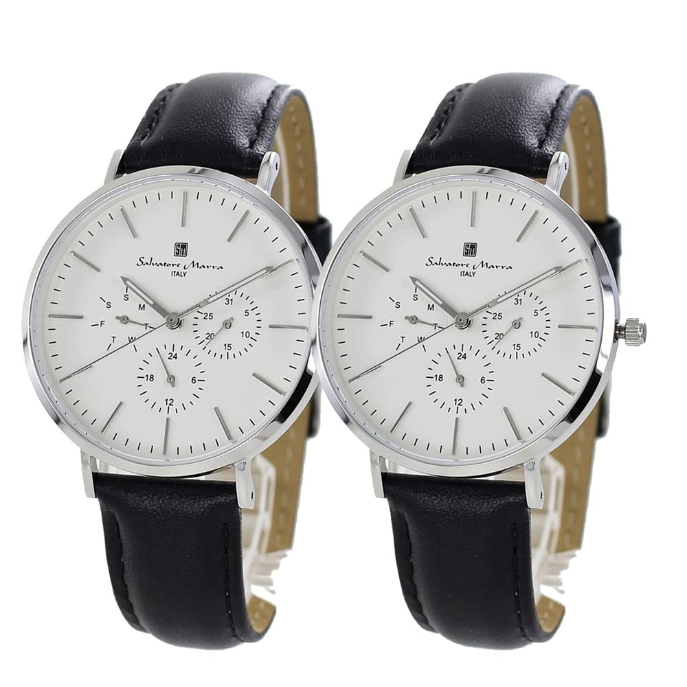 

Salvatore Marra Pair Watch Часы Salvatore Mara Аналоговые часы с календарем и датой [Salvatore Marra] Мужские Женские SM22102-SSWHSM22102-SSWH []