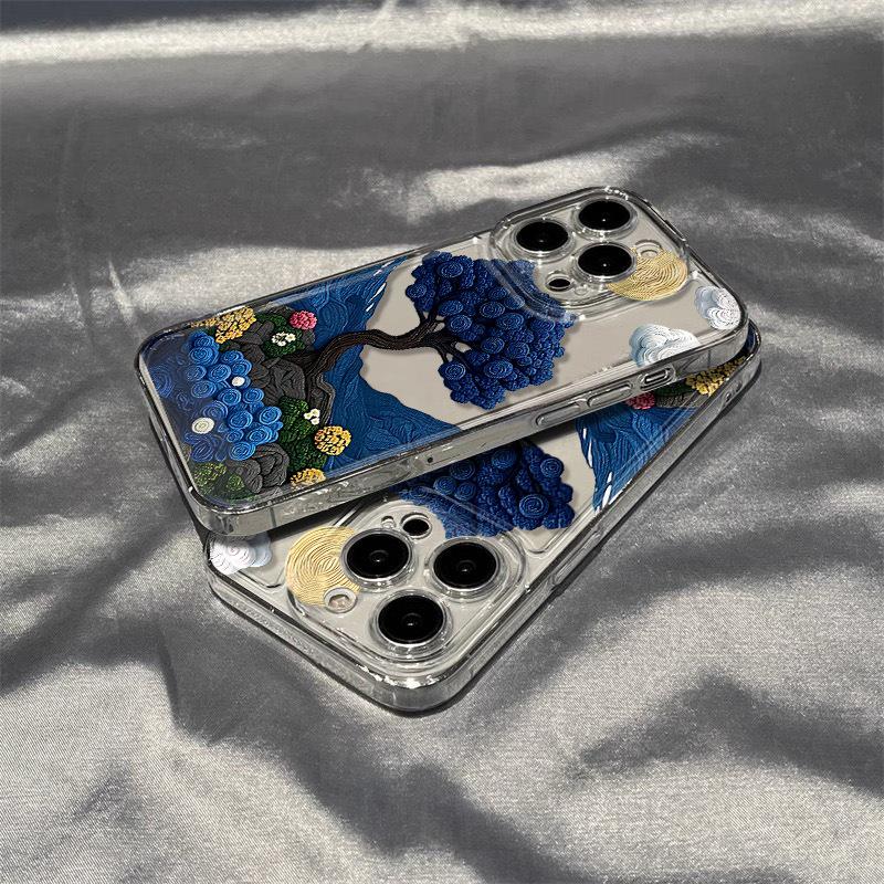 Ins Style Oil Painting Phone Case: Compatible with iPhone 11/12/16/17 Pro Max; Full Coverage, Drop-Proof, Soft XR Case