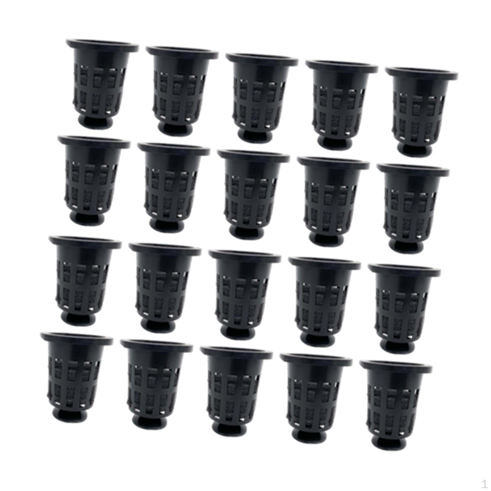 

20x Сетчатые горшки для гидропоники Чашки с губкой, Контейнер-ведро для рассады растений, Прорезной