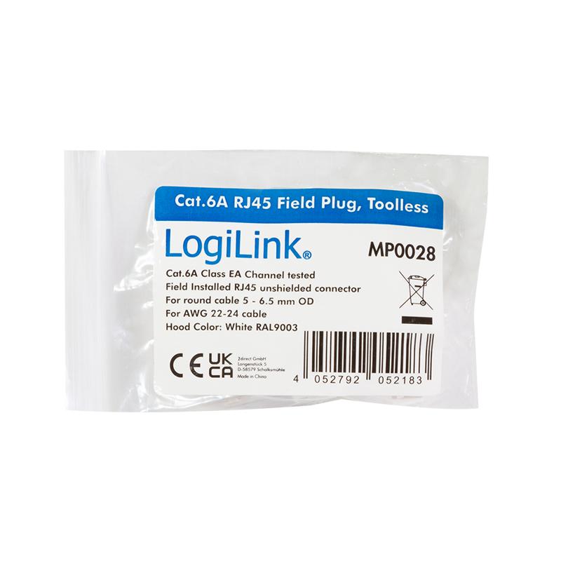 RJ45 Cat.6A LogiLink Plugs - Highest Speed, Easiest Installation