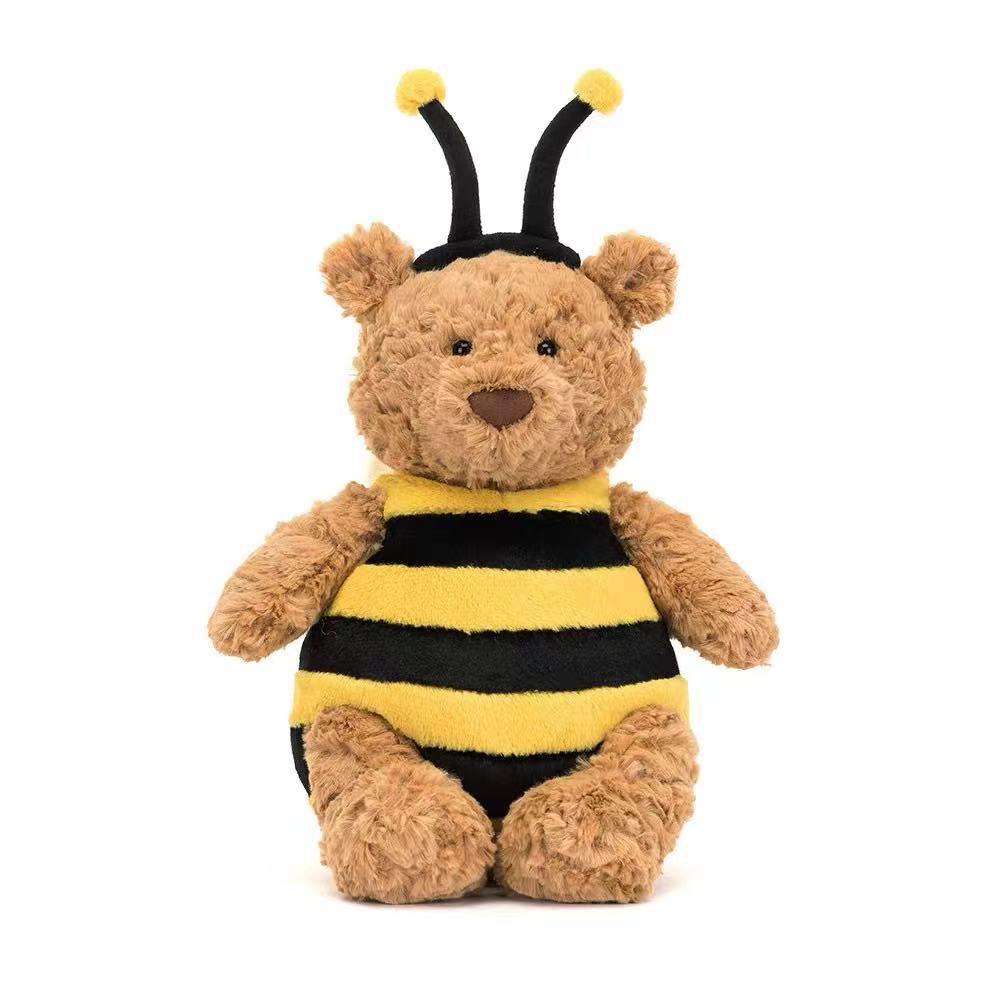 Teddy Bear Bee Soft Plush Toy With Short Plush Material For Teens And Adults
