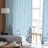 Vánoce Vánoční strom Sněhulák Sněhové vločky Tylové závěsy do obývacího pokoje Průsvitný závěs do ložnice Žaluzie Voálové závěsy