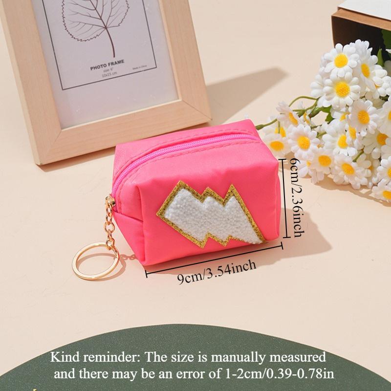 2 pièces Pochette en Polyester pour Maquillage, Portefeuille Zéro, Pochette à Rouge à Lèvres, Portables, Trousses de Toilette de Voyage - Pochettes Cosmétiques avec Fermeture Éclair