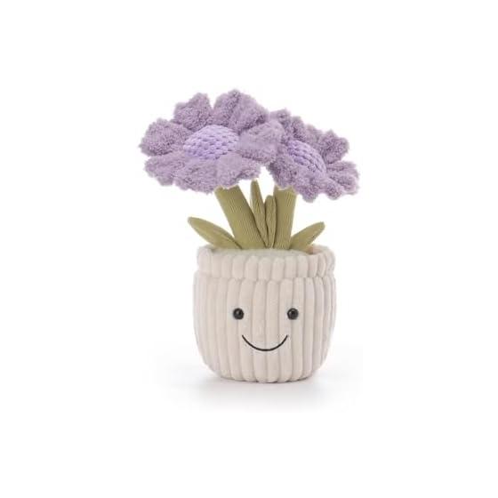 Apricot Lamb Purple Potted Sunflower Plush Toy, Soft and Cute, Fluffy Purple Potted Sunflower, 23cm