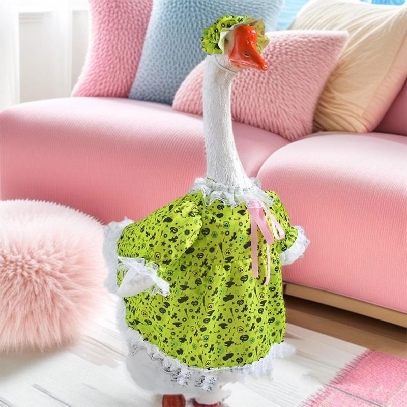 Adorable Fabric Geese Blouse Costume For Porch Yard Halloween Fall Seasonal Holiday Decorations