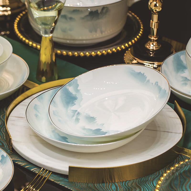 LISM Light Luxury Chinese Ceramic Dinnerware Set