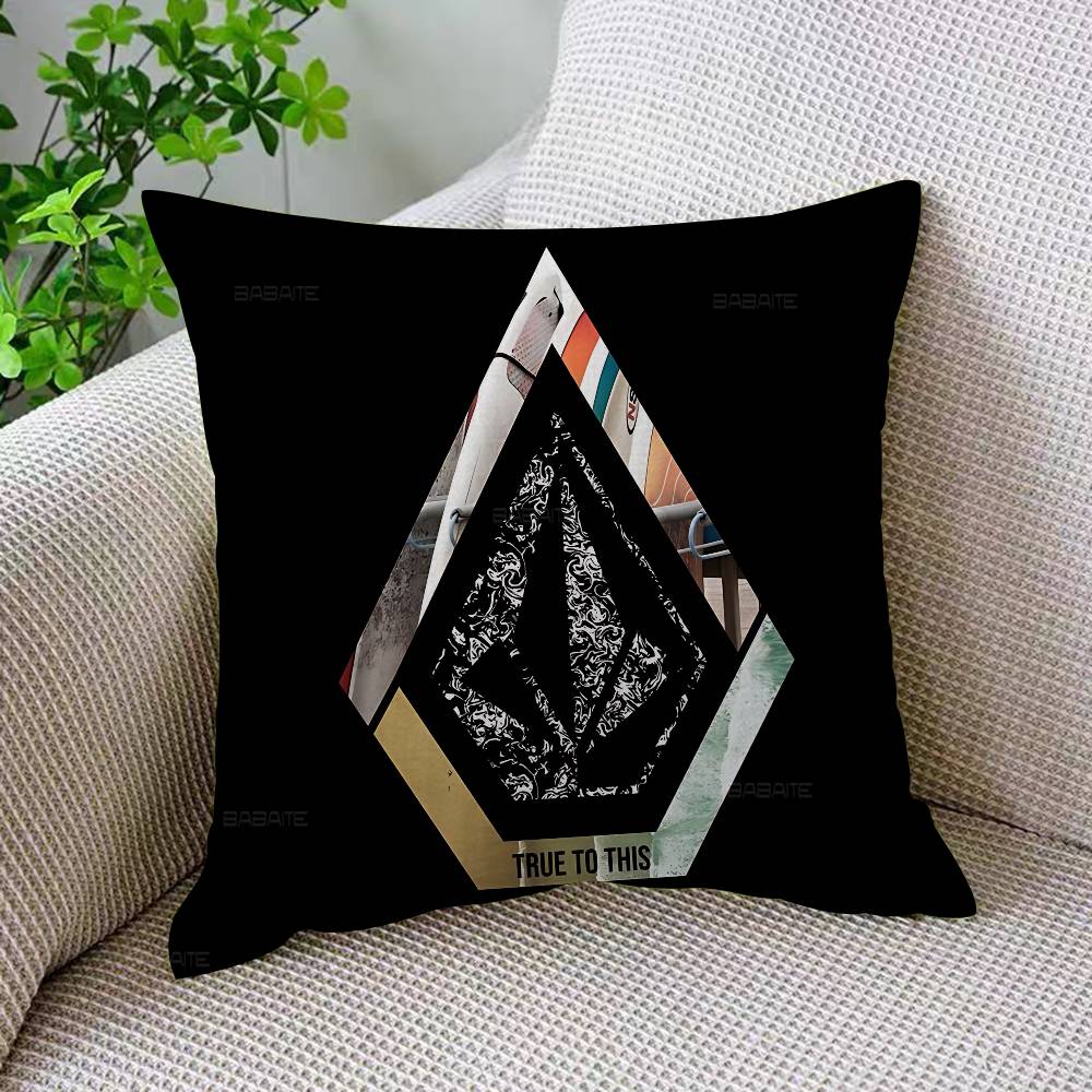 V-Volcoms LOGO Personalized Pillow Cover Kids Bedroom Wild Party Decor Pillowcase Kid Birthday Shower Gift